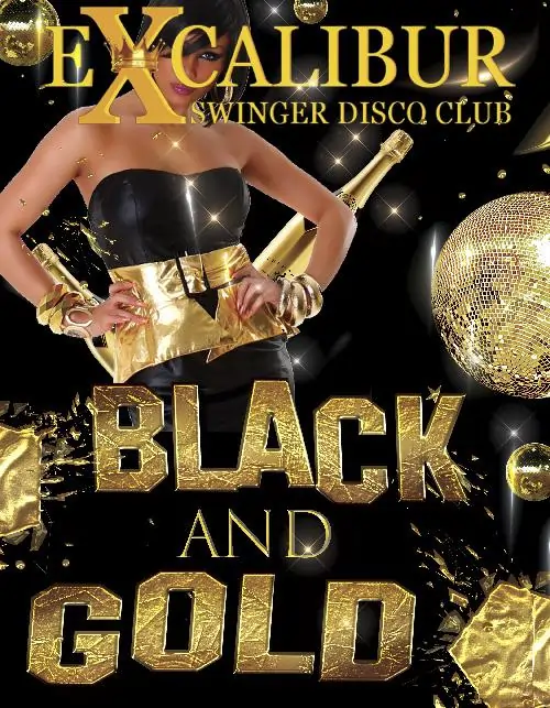 Swinger club prive evento Black And Gold Party Night