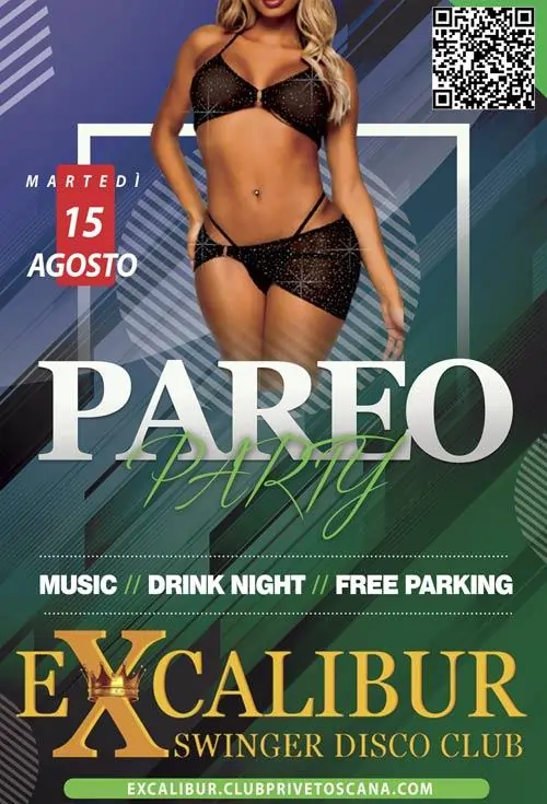 Swinger club prive evento Pareo Party Night