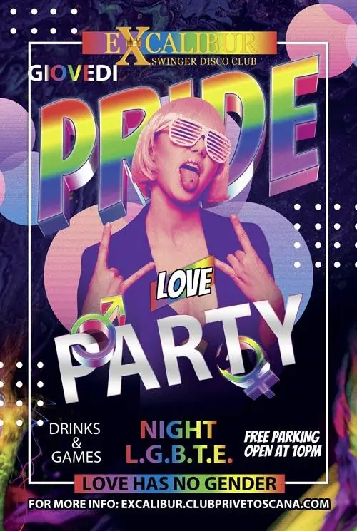 Swinger club prive evento Pride Love Party