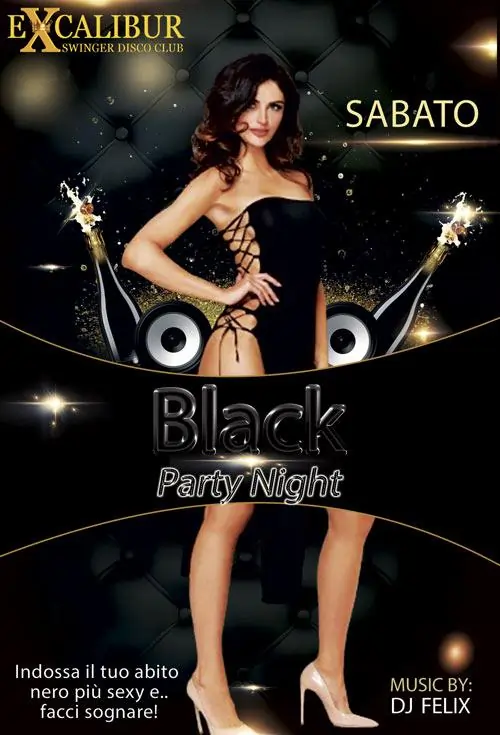 Swinger club prive evento Black Party Night