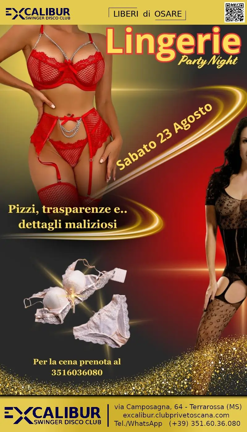 Swinger club prive evento Lingerie Party Night