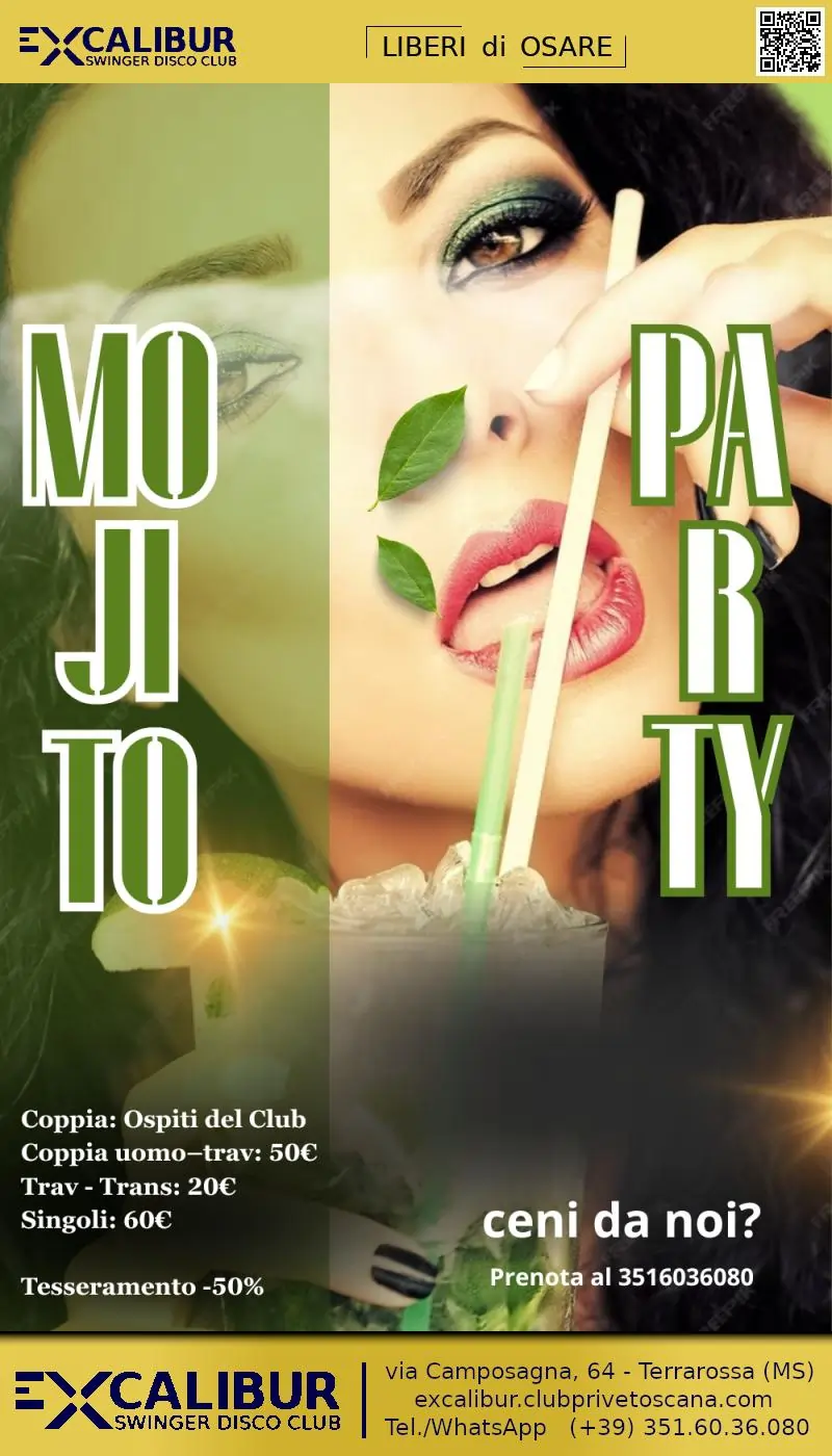 Swinger club prive evento Mojito Party night