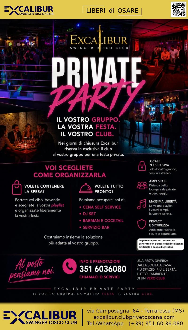 Evento all'EXCALIBUR Club Privé