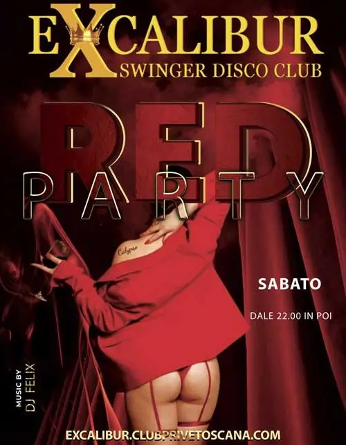 Swinger club prive evento Red Party Night